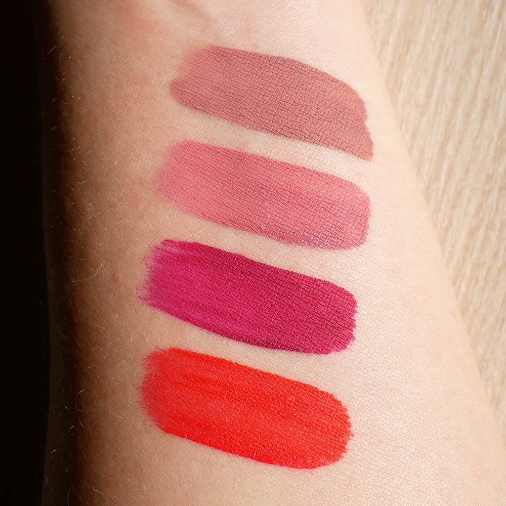 Pack 4 liquid lipsticks bright shades