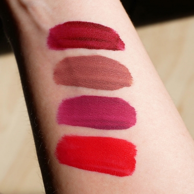Pack 4 liquid lipsticks intense shades