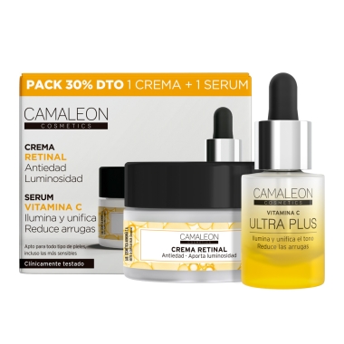 Vitamin C cream and serum pack