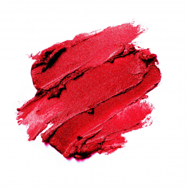 Metallic red lipstick